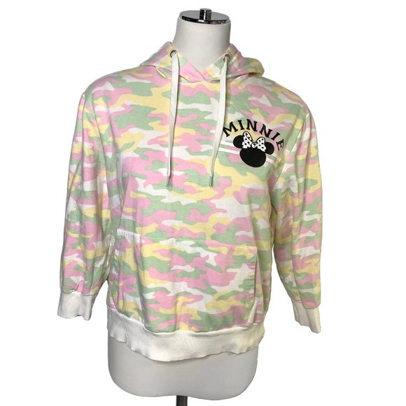 Minnie Mouse Pink Camo Sweater in Size Large - Picture 1 of 4